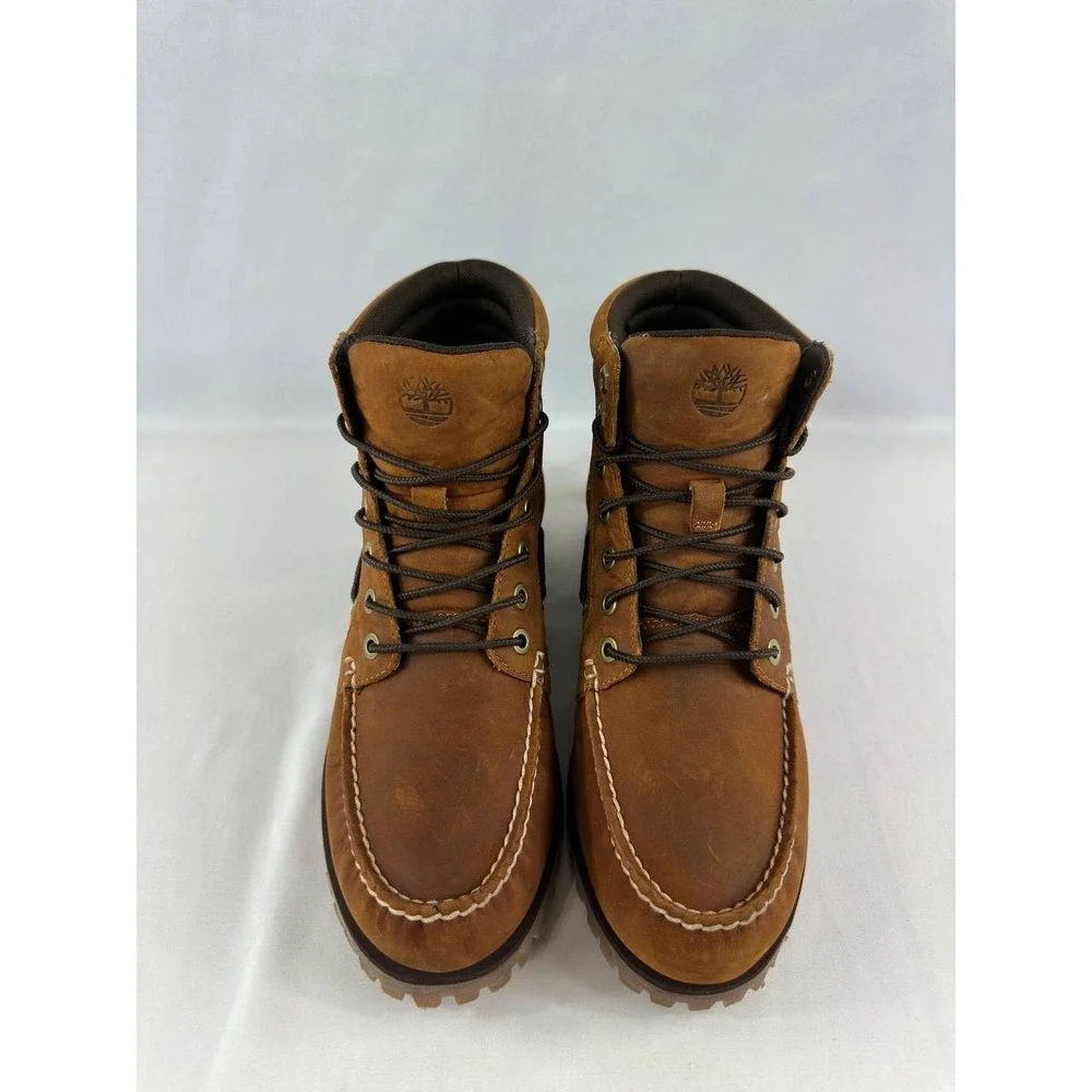 Timberland Oakwell 7 Eye Moc Toe Rust Nubuck Boots Men's Size 9